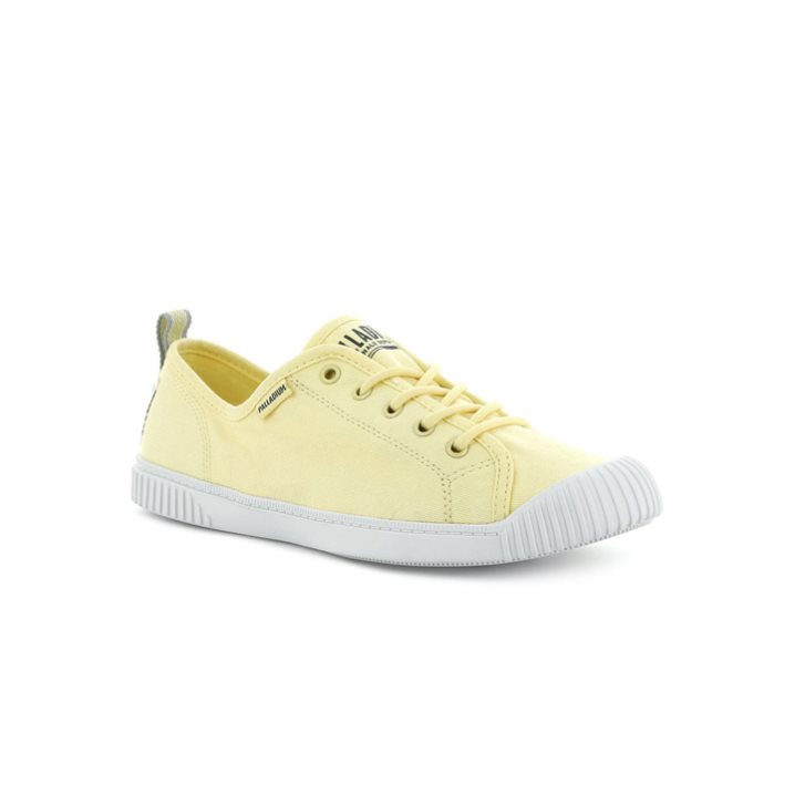 Baskets Palladium Easy Dentelle Tela Low Tops Femme Jaune | FR GAN903C